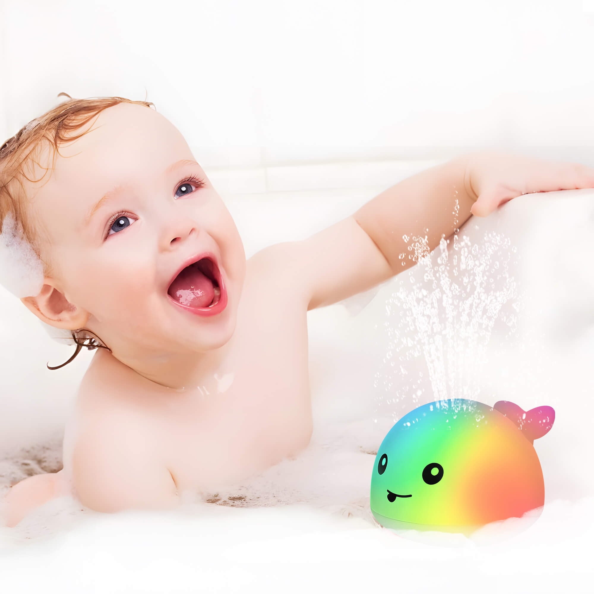 Whale Light Up Fountain Bath Toy - 6 Months and Older