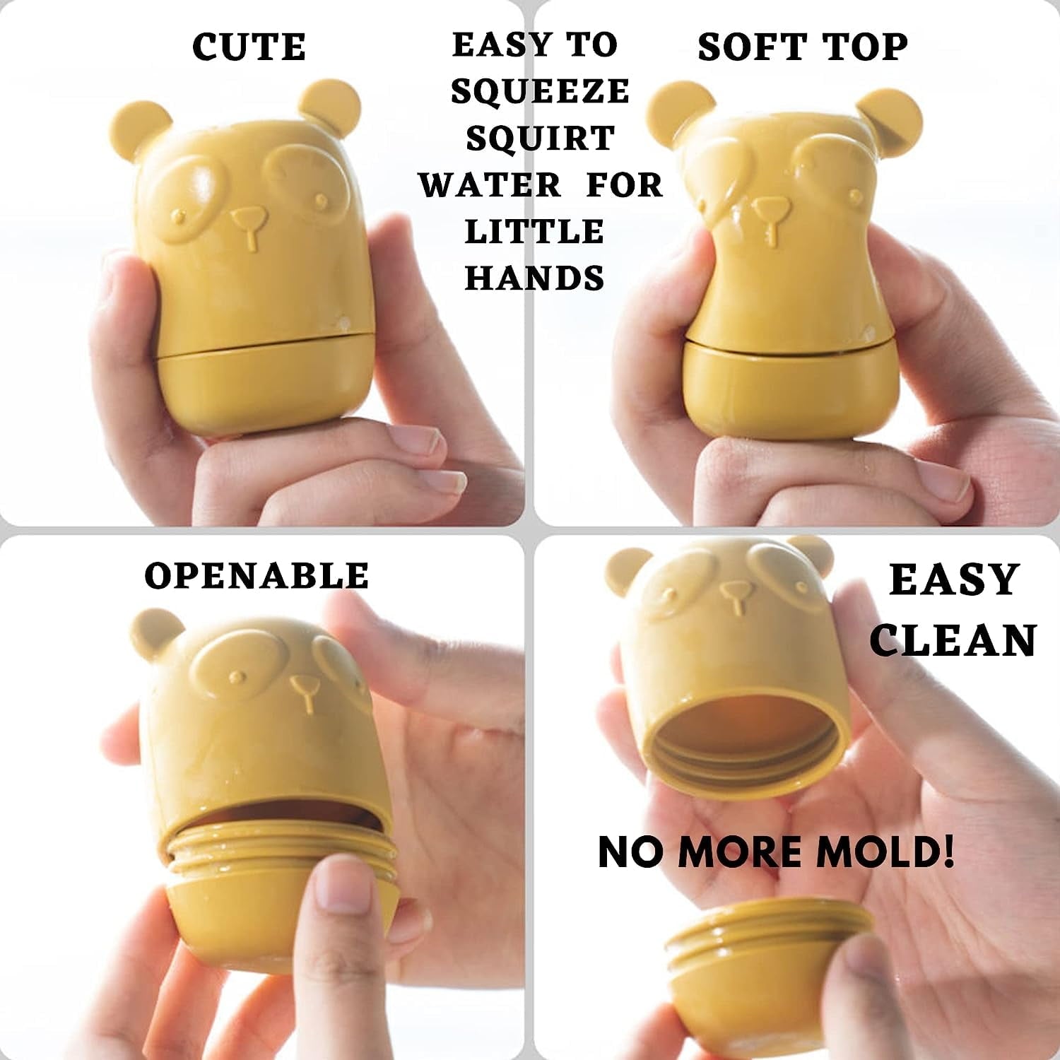 Mold Free Silicone Bath Toys, Baby Bath Toys 6-12 Months, Toddlers 1-3, Non Toxic Infant Bathtub Toy, Water Toys, Pool Toy, Dishwasher Safe