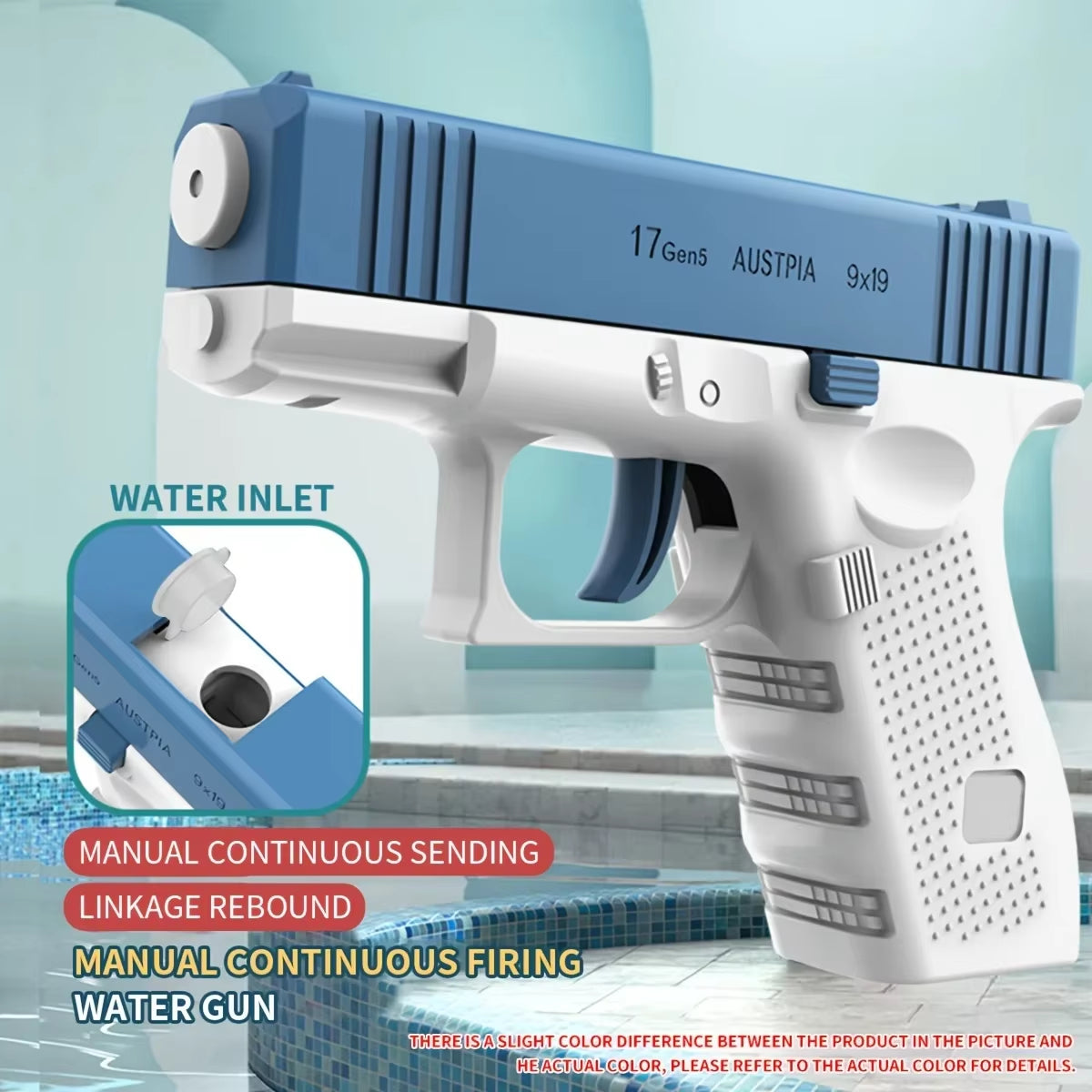 High Pressure Water Gun Toy w Slide Action - Ultimate Summer Fun!