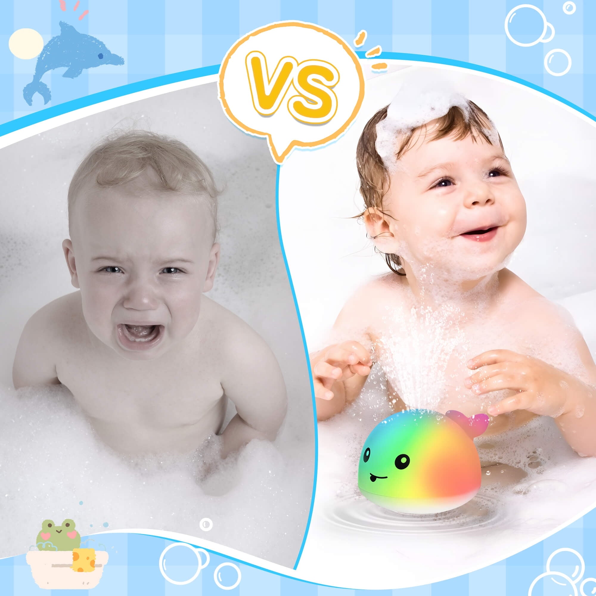 Whale Light Up Fountain Bath Toy - 6 Months and Older