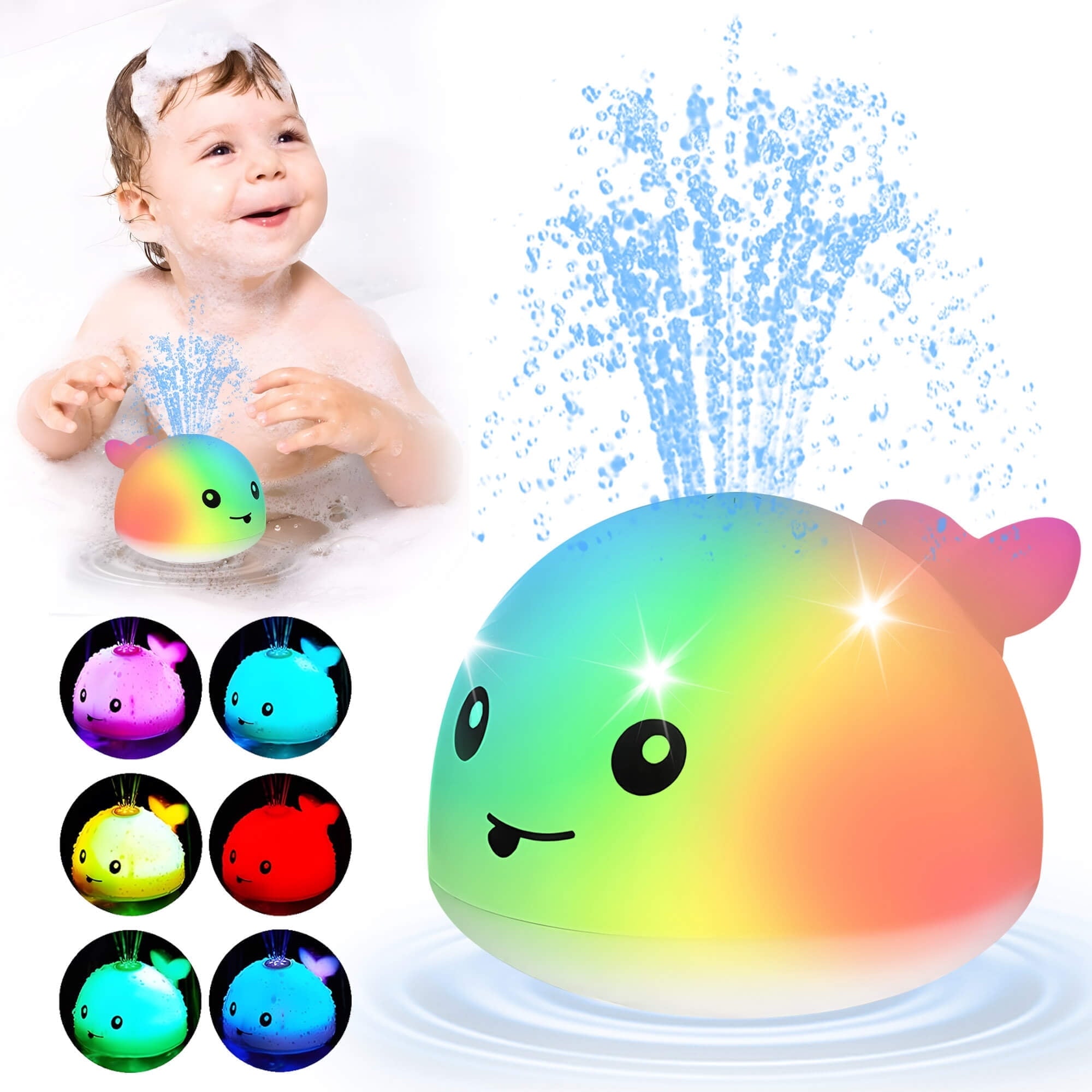 Whale Light Up Fountain Bath Toy - 6 Months and Older